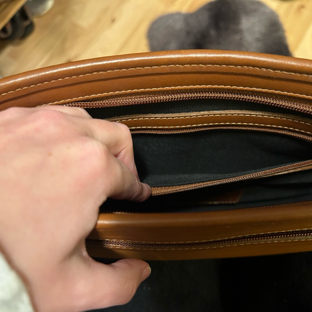 Coach 9833 Clutch Bag Brown Leather Vintage - Picture 7 of 12